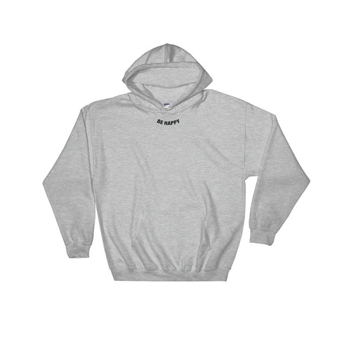 Image of Men's Be Happy Hooded Sweatshirt-StruggleBear