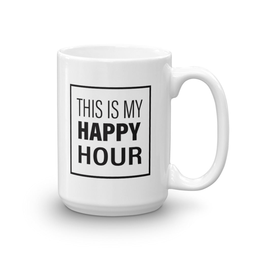 This Is My Happy Hour Mug-StruggleBear