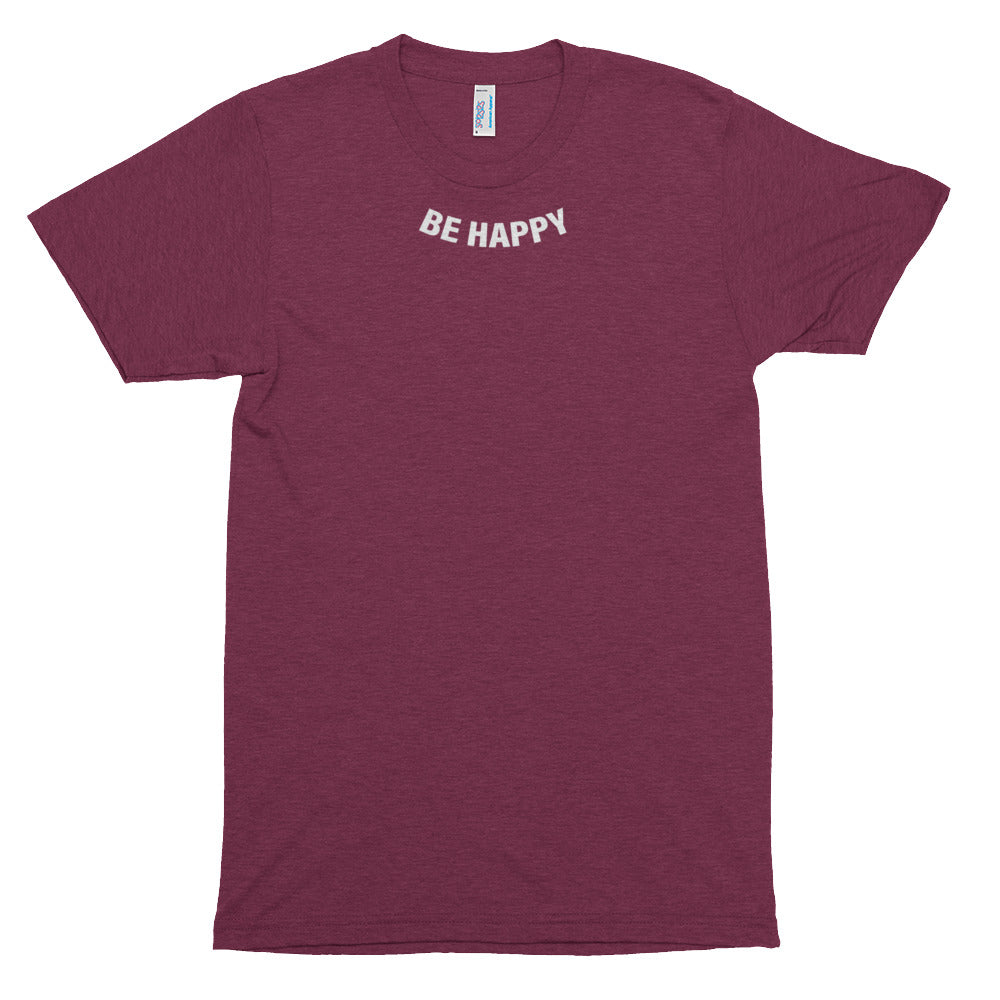 Men's Be Happy Short Sleeve T-Shirt-StruggleBear